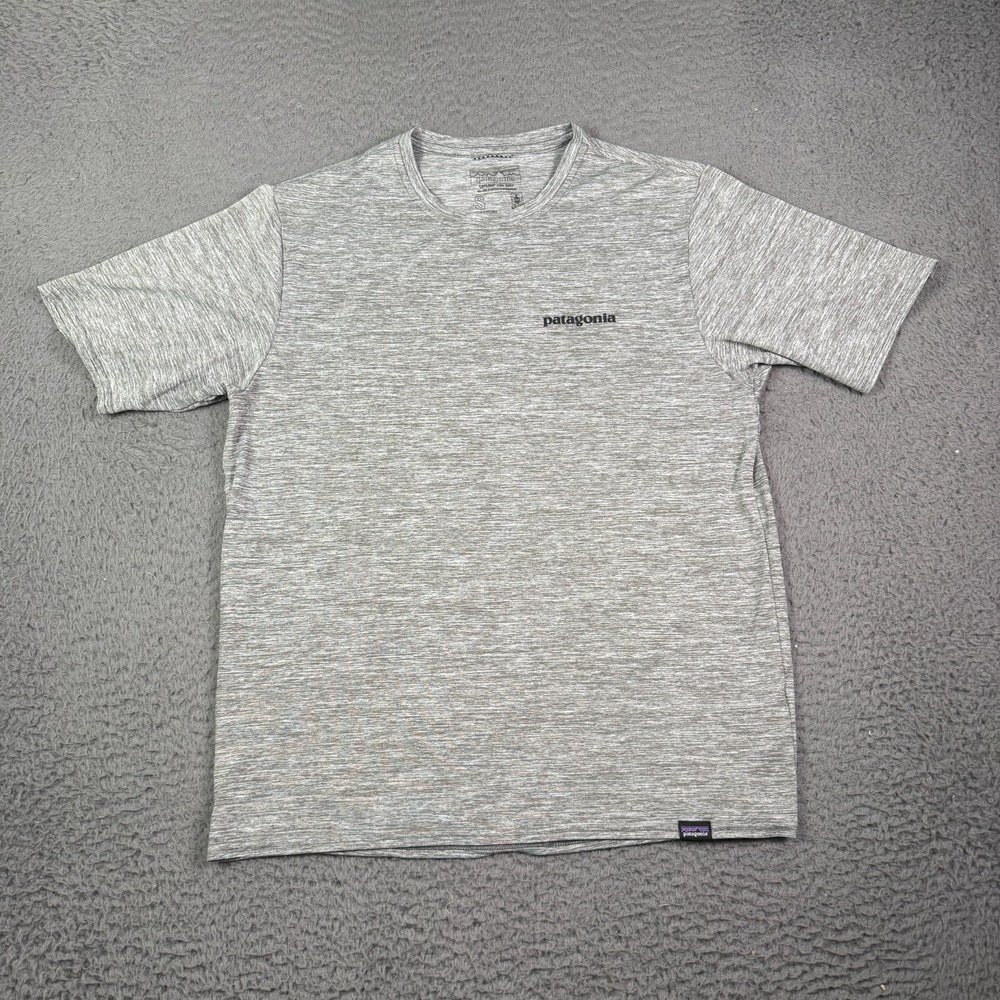 Patagonia Shirt Mens S Gray Heathered Capilene Cool Daily UPF Graphic Stretch
